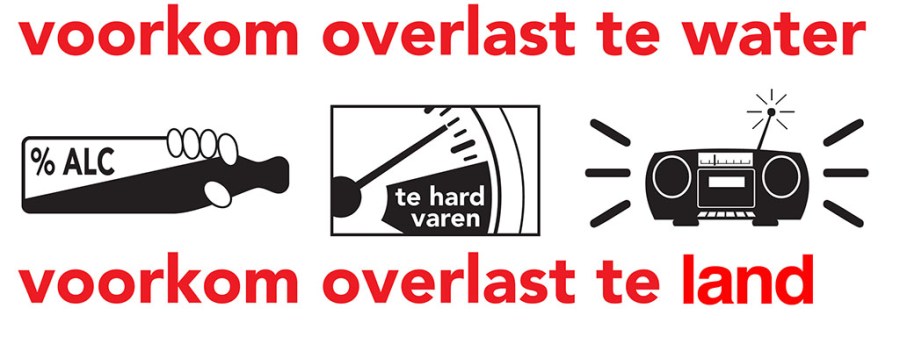 A recent municipal flyer with the text: "prevent nuisance on the water" with a second text line added by me: "Prevent nuisance on the land"